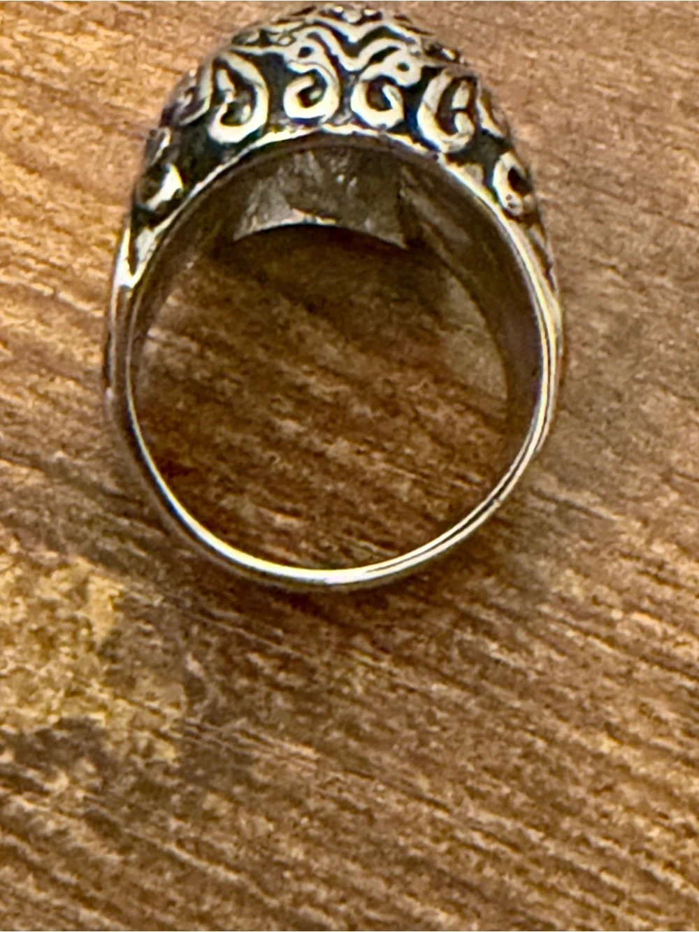 Men’s Skull Ring Stainless Steel Sugar Skull Biker Gothic Day Of The Dead Size 9